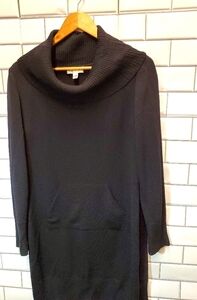 ST JOHN SPORT  Navy Blue Medium Weight Cowl Neck K